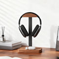 Wooden Headphone Stand with Storage Base