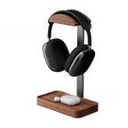 Wooden Headphone Stand with Storage Base