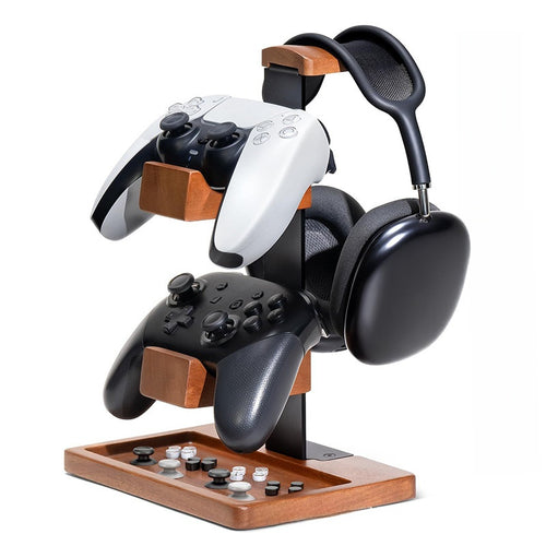 Wooden Headphone Stand with Carry Handle