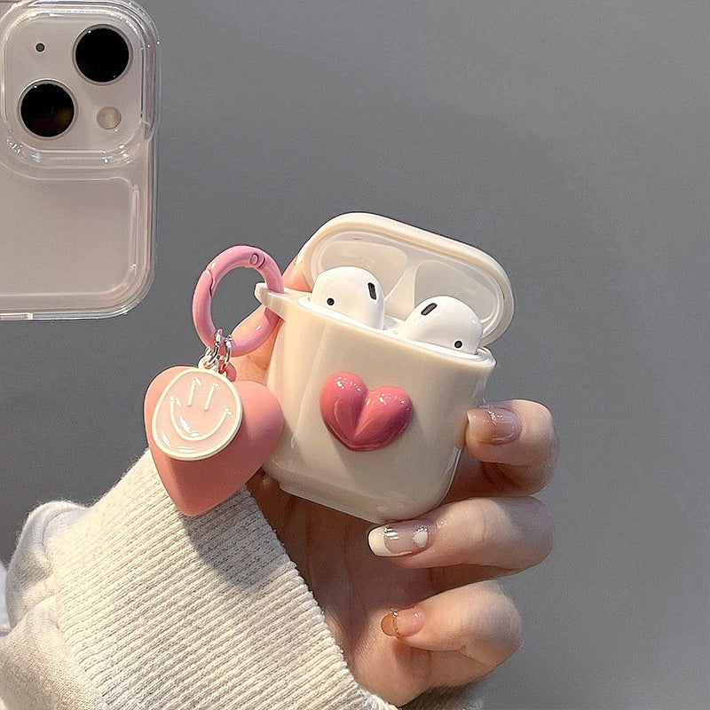Heart & Smiley Charm Case for AirPods Pro 3