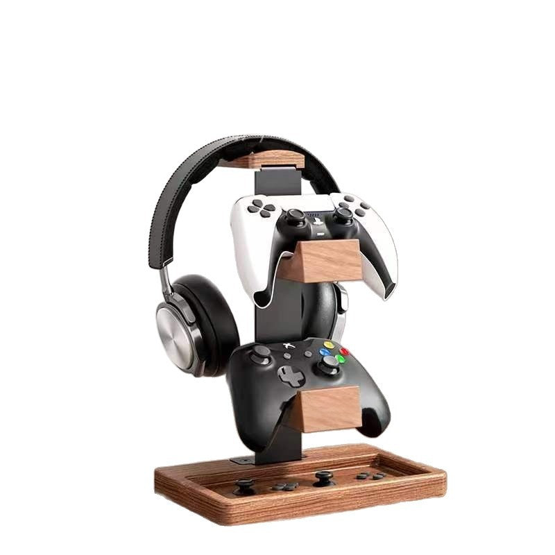 Three-Tier Wooden Headphone Organizer