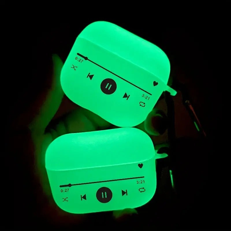 Glow-in-the-Dark Case with Carabiner for AirPods