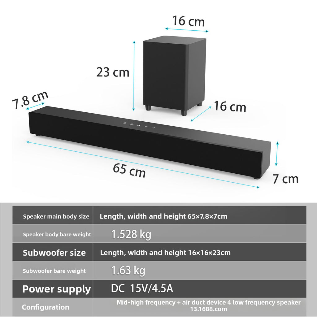 60W 2.1 Bluetooth Soundbar System